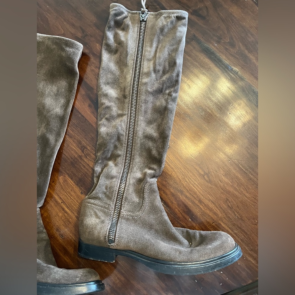 Women's Miu Miu brown suede tall boots- purchased at Neiman Marcus, Dallas